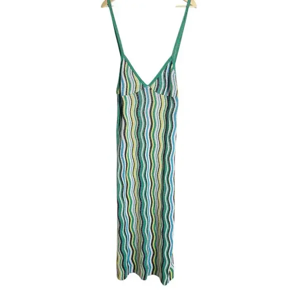 green emerald velvet dress SIMONMILLER Carob Printed Linen Mini Dress | Stripe/Green | Size M